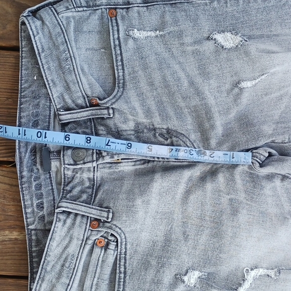 American Eagle women's gray distressed jeans size 30 x 32 - Picture 6 of 13